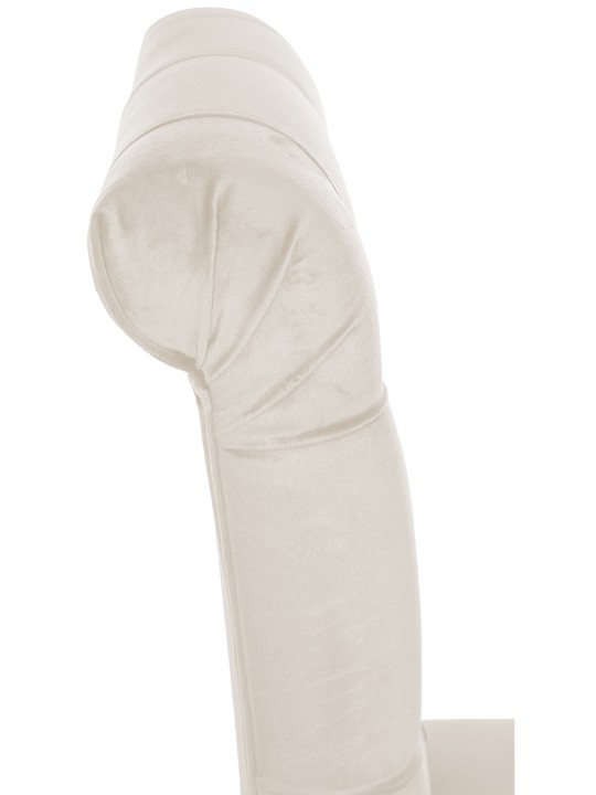 Silla de comedor Lisburn terciopelo, crema
