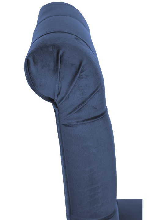 Silla de comedor Lisburn terciopelo, azul