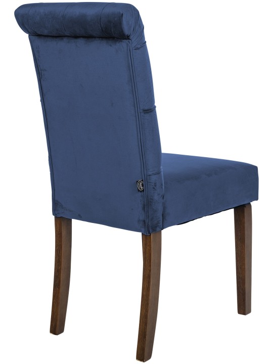 Silla de comedor Lisburn terciopelo, azul