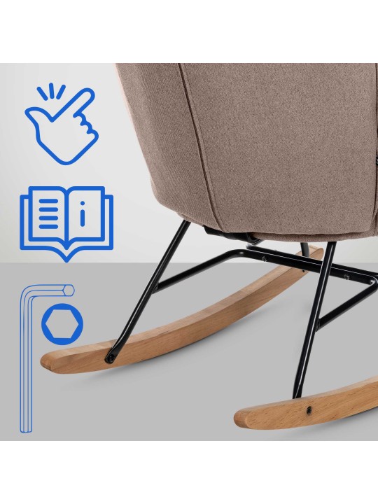 Silla Sanka tela, taupe Silla Sanka tela, taupe