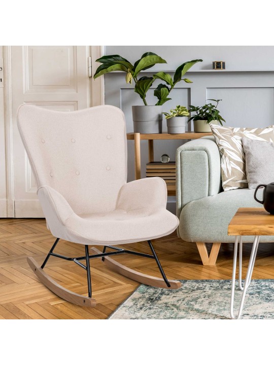 Silla Sanka tela, crema Silla Sanka tela, crema