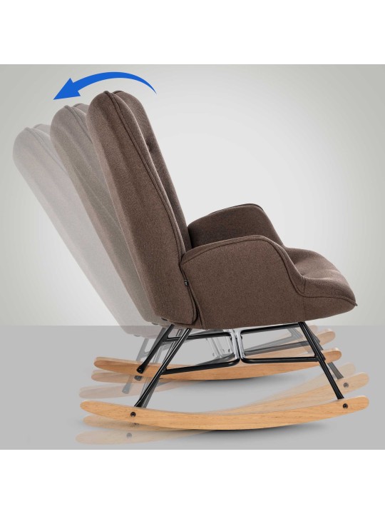 Silla Sanka tela, marrón