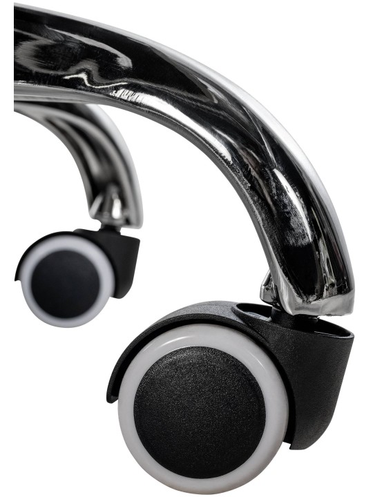 Silla de oficina Amadora piel sintética, gris