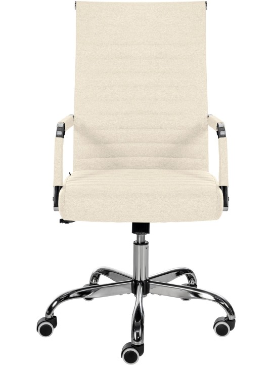Silla de oficina Amadora tela, crema
