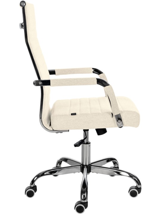 Silla de oficina Amadora tela, crema