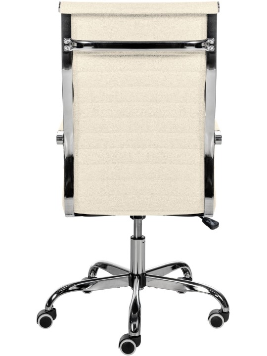 Silla de oficina Amadora tela, crema