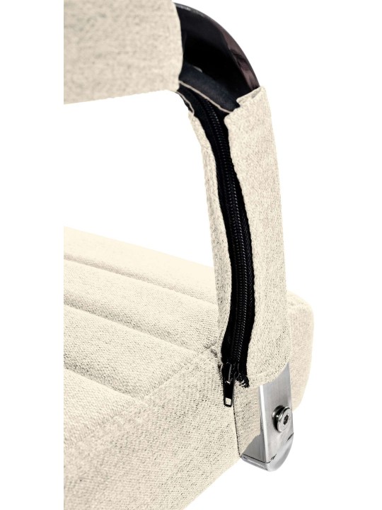 Silla de oficina Amadora tela, crema