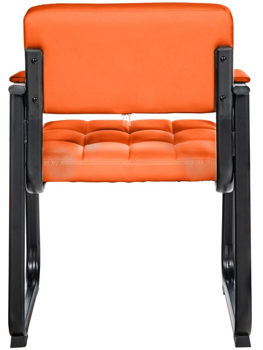 Silla de visita Canada B piel sintética, naranja