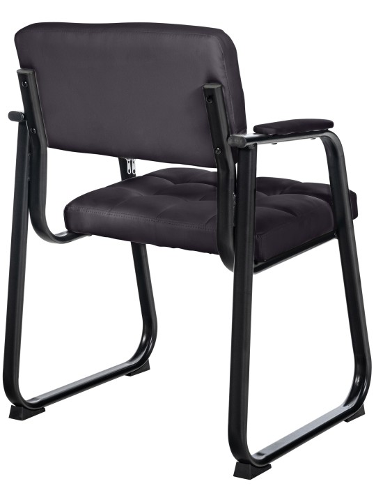 Silla de visita Canada B piel sintética, negro