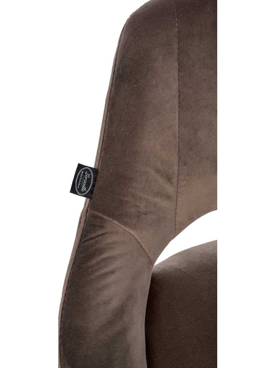 Taburete de bar Milet terciopelo, marrón