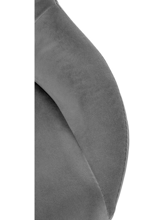 Taburete de bar Milet terciopelo, gris oscuro