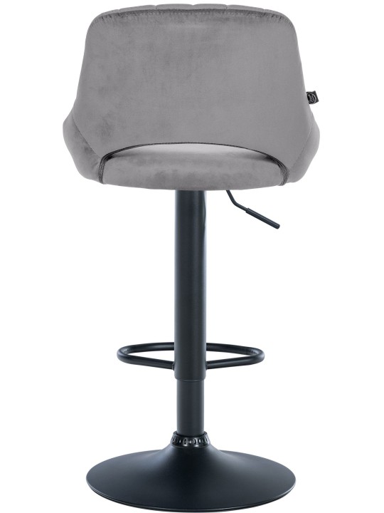 Taburete de bar Milet terciopelo, gris oscuro