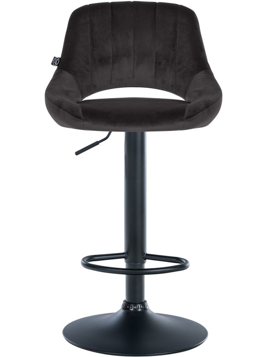 Taburete de bar Milet terciopelo, negro