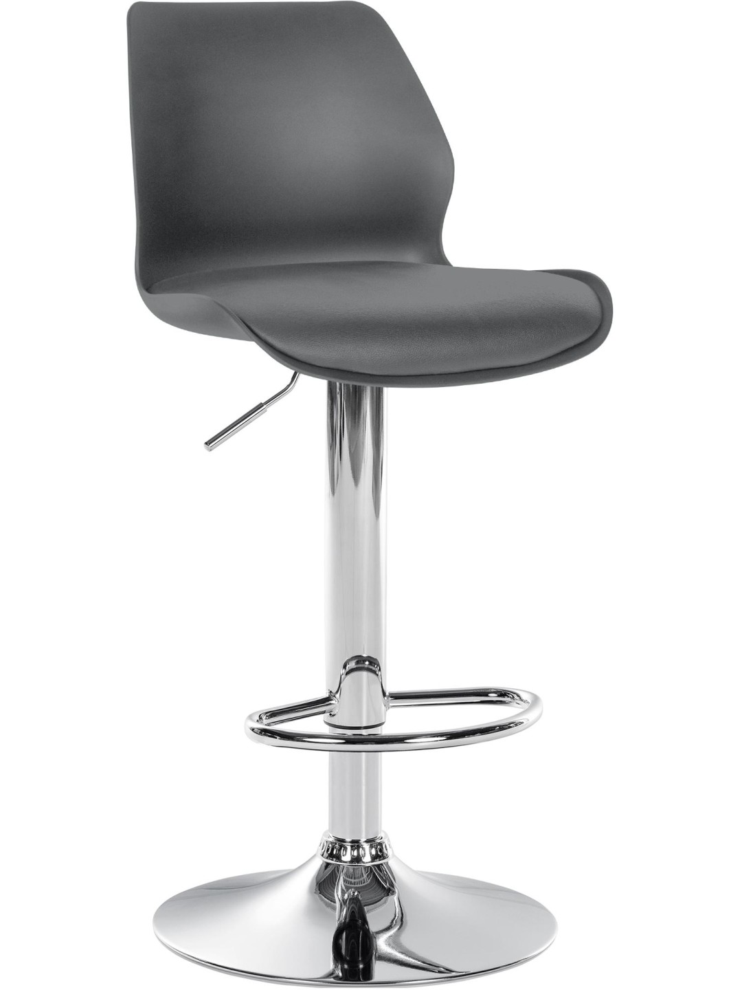 Taburete de bar Gilbert plástico, gris