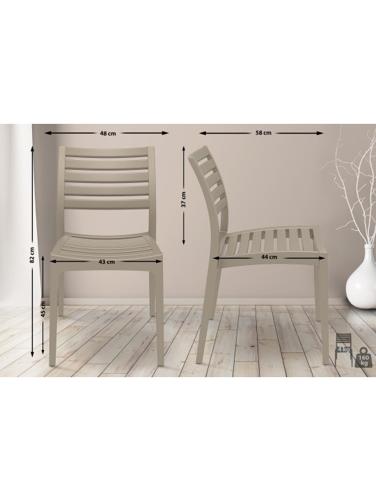 Silla Ares, color fango