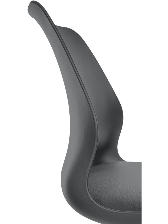 Juego de 2 taburetes de bar Gilbert plástico, gris