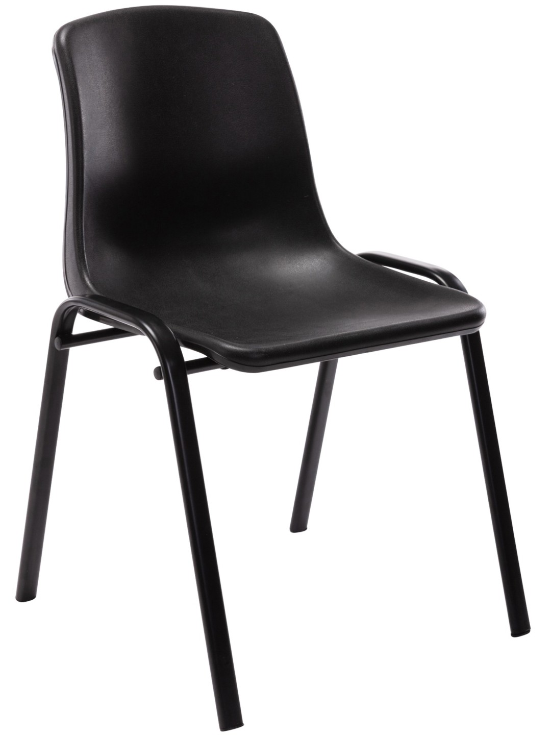 Silla apilable Nowra plástico, negro
