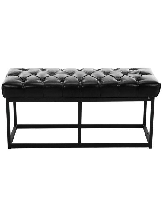 Banco Amun cuero artificial B100, negro