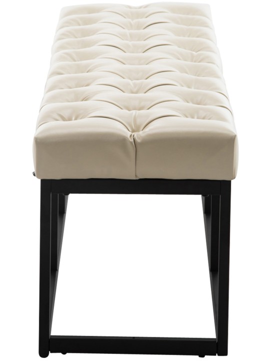 Banco Amun cuero artificial B120, crema