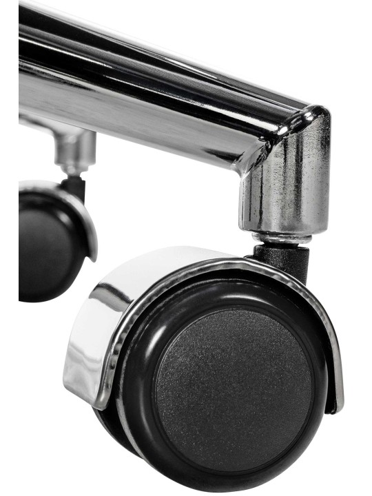 Silla de oficina Cleveland cuero genuino, negro