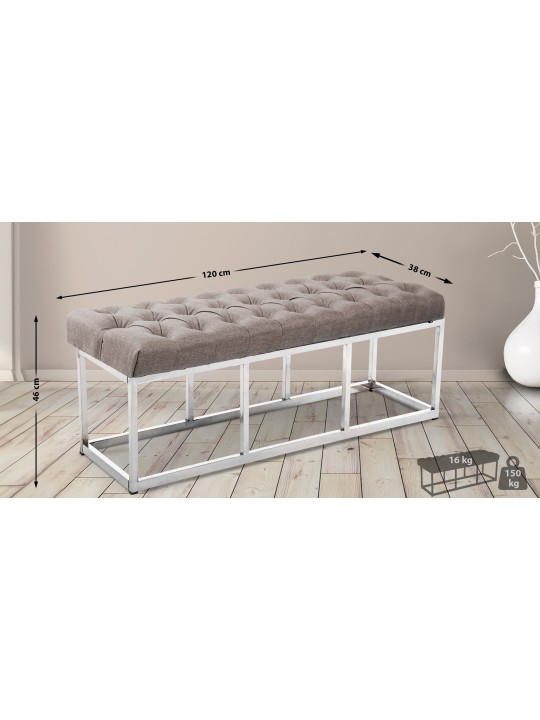 Banco Amun tela E120, taupe