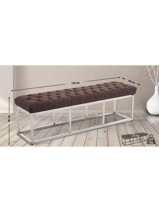 Banco Amun tela E150, marrón Banco Amun tela E150, marrón