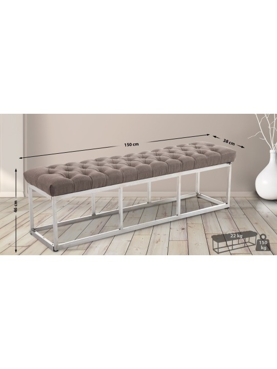 Banco Amun tela E150, taupe