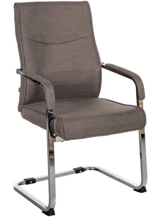 Silla de visita Hobart tela, gris oscuro