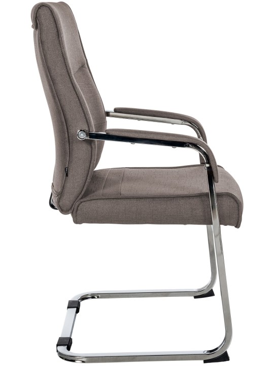 Silla de visita Hobart tela, gris oscuro