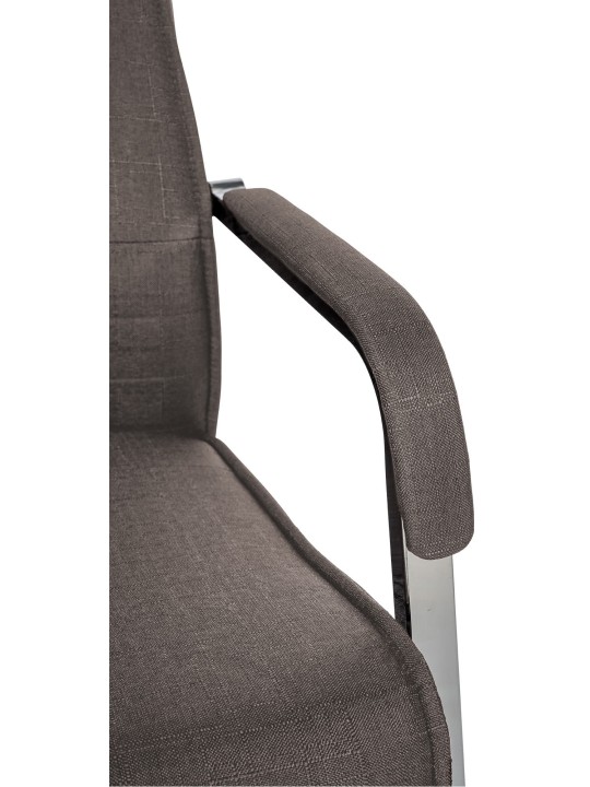 Silla de visita Hobart tela, gris oscuro