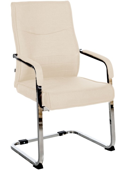 Silla de visita Hobart tela, crema