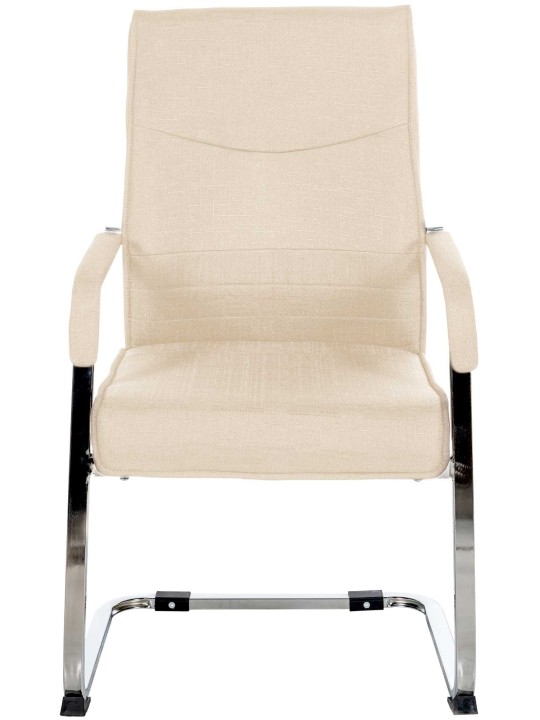 Silla de visita Hobart tela, crema