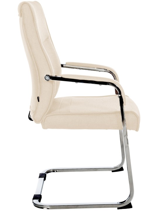 Silla de visita Hobart tela, crema