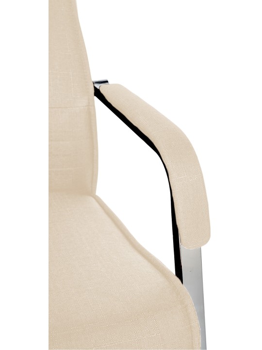 Silla de visita Hobart tela, crema
