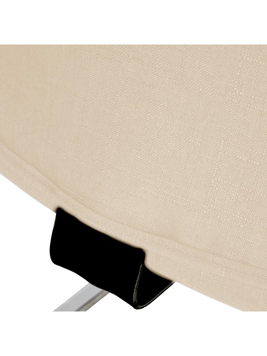 Silla de visita Hobart tela, crema