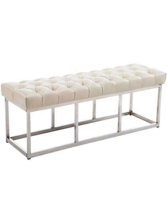 Banco Amun cuero artificial E120, crema