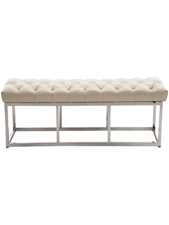 Banco Amun cuero artificial E120, crema