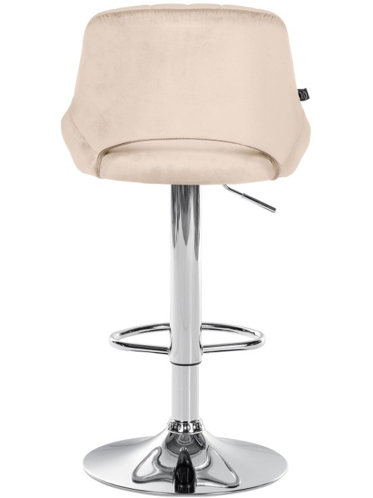 Juego de 2 taburetes de bar Milet terciopelo C, crema