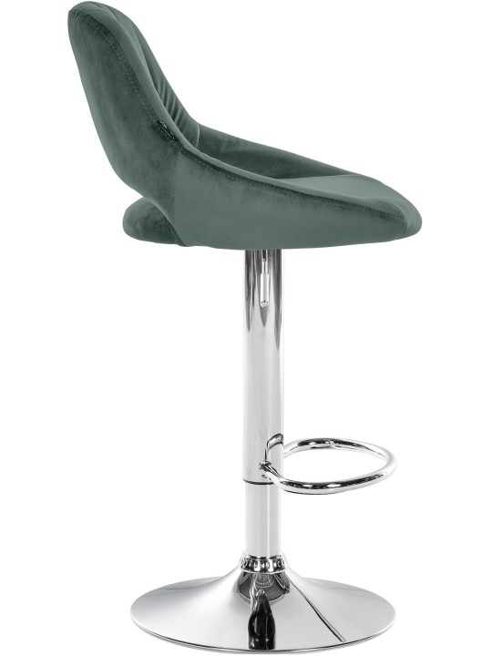 Juego de 2 taburetes de bar Milet terciopelo C, verde