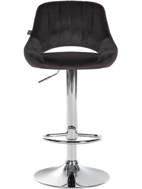 Juego de 2 taburetes de bar Milet terciopelo C, negro