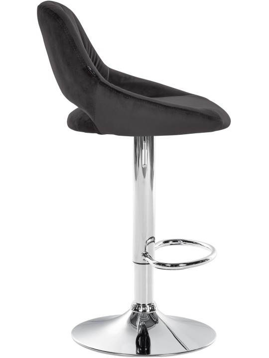 Juego de 2 taburetes de bar Milet terciopelo C, negro