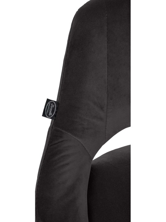 Juego de 2 taburetes de bar Milet terciopelo C, negro