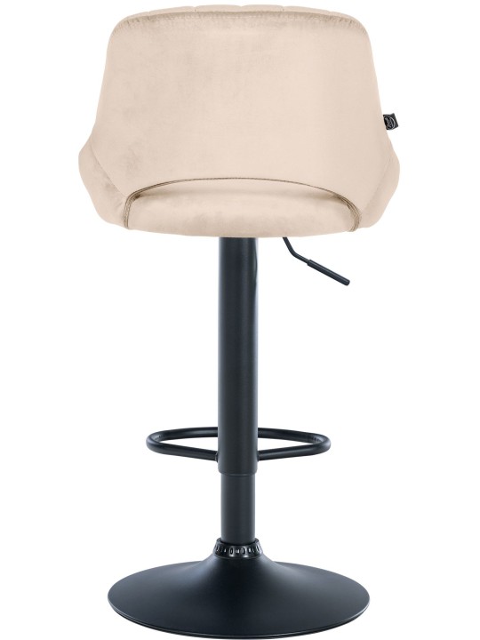 Juego de 2 taburetes de bar Milet terciopelo B, crema