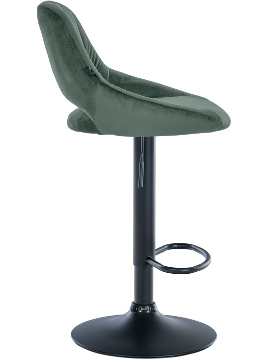 Juego de 2 taburetes de bar Milet terciopelo B, verde