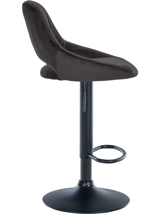 Juego de 2 taburetes de bar Milet terciopelo B, negro