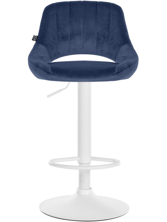 Juego de 2 taburetes de bar Milet terciopelo W, azul