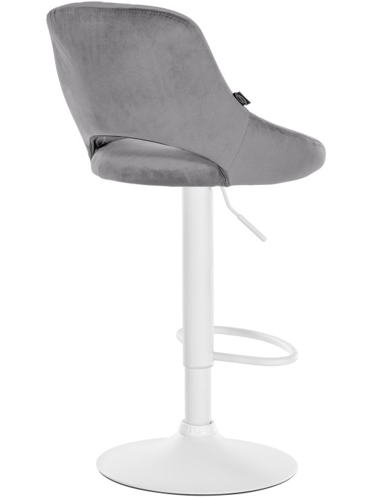 Juego de 2 taburetes de bar Milet terciopelo W, gris oscuro