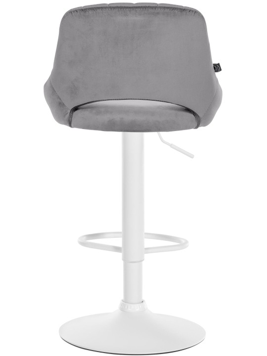 Juego de 2 taburetes de bar Milet terciopelo W, gris oscuro