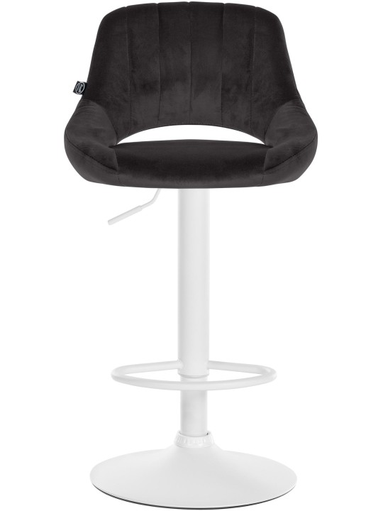 Juego de 2 taburetes de bar Milet terciopelo W, negro