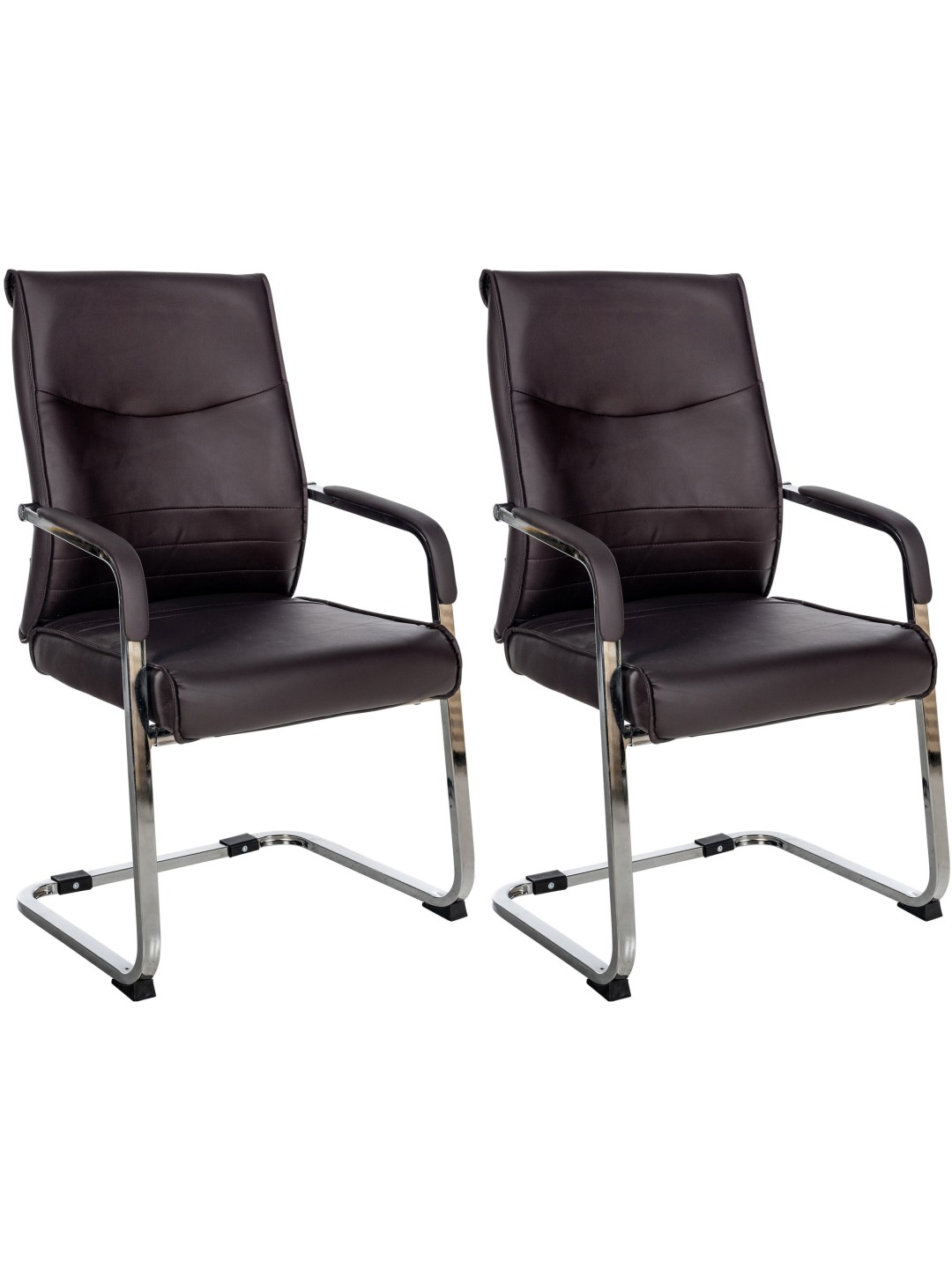 Juego de 2 sillas para visitas Hobart, marrón